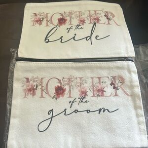 Mother of bride and mother of groom bags and a bride bag and a mrs bag